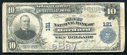 1902 10 $ La Première Banque Nationale De Hartford, Ct Monnaie Nationale Ch. # 121