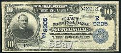 1902 $ 10 La Ville Banque Nationale De Gloversville, Ny Monnaie Nationale Ch. # 9305