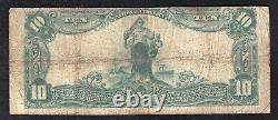 1902 10 $ La première banque nationale de Chippewa Falls, Wi Monnaie nationale Ch #2125