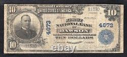 1902 10 $ La première banque nationale de Dawson, Pa Monnaie nationale Ch. #4673