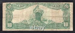 1902 10 $ La première banque nationale de Dawson, Pa Monnaie nationale Ch. #4673