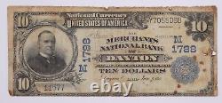 1902 10 $ Merchants Banque Nationale De Dayton Monnaie Nationale Vg