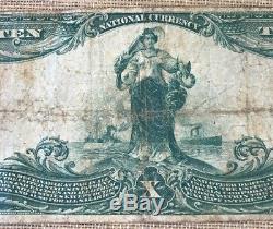 1902 $ 10 Monnaie Nationale Première Banque Nationale De Mechanicville Ny Rare Ch # 3171