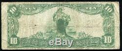1902 10 $ Première Banque Nationale D'ogden, Ut Monnaie Nationale Ch. # 2597
