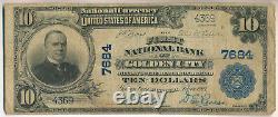 1902 10 $ Première Banque Nationale De Golden City Mo Monnaie Nationale Distribuée