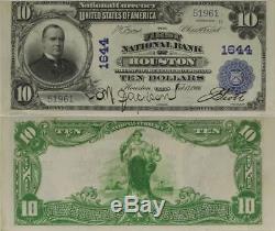 1902 10 $ Première Banque Nationale De Houston, Tx, Charte # 1644. Monnaie Nationale