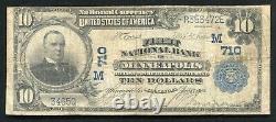 1902 $10 Première Banque Nationale à Minneapolis, Mn Devise Nationale Ch. #710