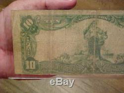 1902 10 $ Ten Dollar Bill Billets De Banque En Monnaie Nationale De Commerce Saint-louis 4178