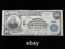 1902 10 $ Ten Dollar Park Bank New York Ny National Bank Note Devise (ch. 891)