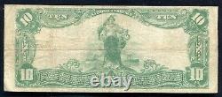 1902 10 $ The National Park Bank Of New York, Ny National Currency Ch. #891