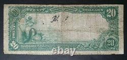 1902 20 $ Deuxième Monnaie Nationale De La Banque Nationale D'oswego New York