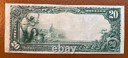 1902 20 $ Devise Nationale De Grande Taille Nat Bank Of Martinsville, In #794 Ch Vf