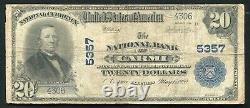 1902 $ 20 $ La Banque Nationale De Carmi, Illinois Monnaie Nationale Ch. Numéro 5357