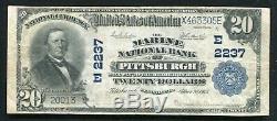 1902 20 $ La Marine Banque Nationale De Pittsburgh, Pennsylvanie National Monnaie Ch. # 2237
