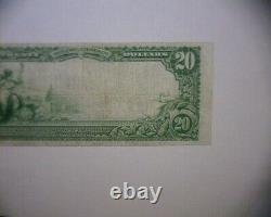 1902 20 $ National Currency Bank Note, Banque Nationale Des Merchants Indianapolis, Ind