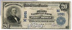 1902 20 $ Première Banque Nationale Fort Dodge Iowa 1661 Monnaie Note Jy548