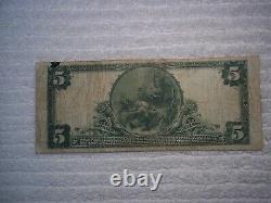 1902 $ 5 Bath Maine Me Monnaie Nationale Plain Retour #494 Bath Banque Nationale #