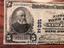1902 $ 5 Billet Banque Monnaie. Banque De Parc De New York