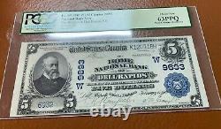 1902 $ 5 $ Dell Rapids Sd Monnaie Nationale Note De Banque Ch #9693 Pcgs 63ppq
