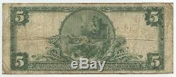 1902 $ 5 Devise Nationale Grand Billet Ch 570 Philadelphie Banque De Tradesmens Bank Ba270
