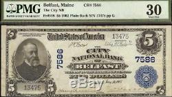 1902 $ 5 Dollar Billet De La Banque Nationale Du Maine À Belfast - Monnaie Grande