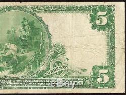 1902 $ 5 Dollar Howard Banque Nationale Note Burlington Vermont Monnaie Papier-monnaie