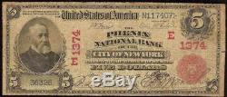 1902 $ 5 Dollar Le Sceau Rouge New York De Phenix Banque Nationale