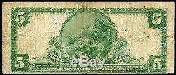 1902 5 $ La Banque Nationale Warren De Warren, Pa Devise Nationale Ch. # 4879