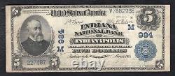 1902 $5 La Banque Nationale de l'Indiana d'Indianapolis, en devise nationale Ch. #984