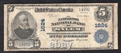 1902 5 $ La Banque nationale des agriculteurs de Salem, Va Monnaie nationale Ch. #1824