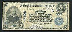 1902 5 $ La Deuxième Banque Nationale D’érié, Pa Monnaie Nationale Ch. # 606
