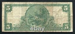 1902 $5 La Première Banque Nationale De Louisa, Va Monnaie Nationale Ch. #10968 Rare