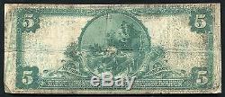 1902 5 $ La Première Banque Nationale De St. Joseph, Mo National Currency Ch. # 4939