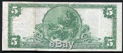 1902 5 $ La Première Banque Nationale Nationale De Camden, Nj National Currency Ch. # 1209