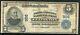 1902 5 $ Le 1er & City National Bank De Lexington, Monnaie Nationale Ky Ch # 906