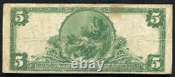 1902 5 $ Le 1er & City National Bank De Lexington, Monnaie Nationale Ky Ch # 906