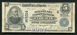 1902 5 $ Le Comté De Elk Banque Nationale De Ridgway, Pa Monnaie Nationale Ch. # 5014