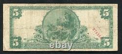 1902 $5 Merchants Banque Nationale De Worcester, Ma Monnaie Nationale Ch. #7595
