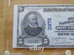 1902 $ 5 Monnaie Nationale La Première Banque Nationale Du Sud Amboy Nj Au + Rare