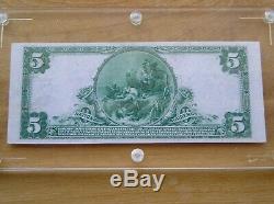 1902 $ 5 Monnaie Nationale La Première Banque Nationale Du Sud Amboy Nj Au + Rare