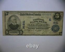 1902 5 $ National Currency Bank Note, Banque Nationale De Park New York, N. Y