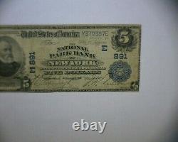 1902 5 $ National Currency Bank Note, Banque Nationale De Park New York, N. Y