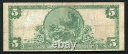 1902 $5 Première Banque Nationale À Pittsburgh, Pa Monnaie Nationale Ch. #252