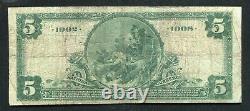 1902 $ 5 The Virginia National Bank Of Norfolk, Va Monnaie Nationale Ch. #9885