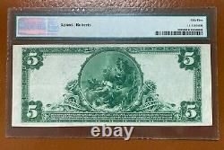 1902 $ 5 $ Woodstock Vt Monnaie Nationale Note Ch 1133 Pmg Au55