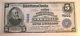 1902 Grande Taille Frackville Pa $ 5.00 # 7860 Banque Nationale Note Devise