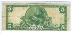 1902 Monnaie Nationale De La Banque De Californie De Cinq Dollars # 9655 Cir