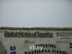1902 Monnaie Nationale Irving Banque Nationale Ny. Note De 5 $ Distribuée