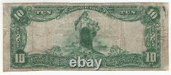 1902 Pb $10 Première Banque Nationale Gênes Nebraska Devise Très Amende (483)