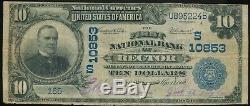 1902 Retour Plaine Nationale 10 $ Monnaie First Nat. Banque Du Recteur, Ar Ch. # 10853